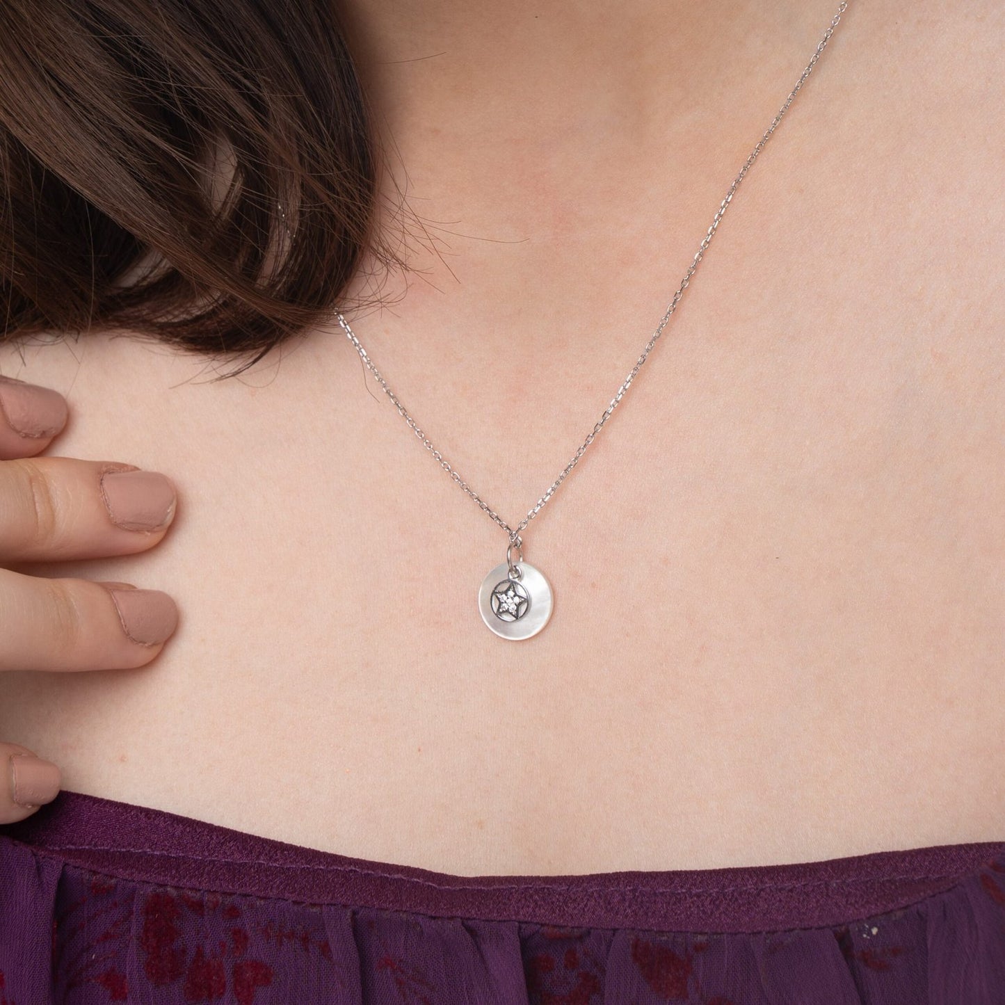 NECKLACE WITH MOP ST 925ST - 11054