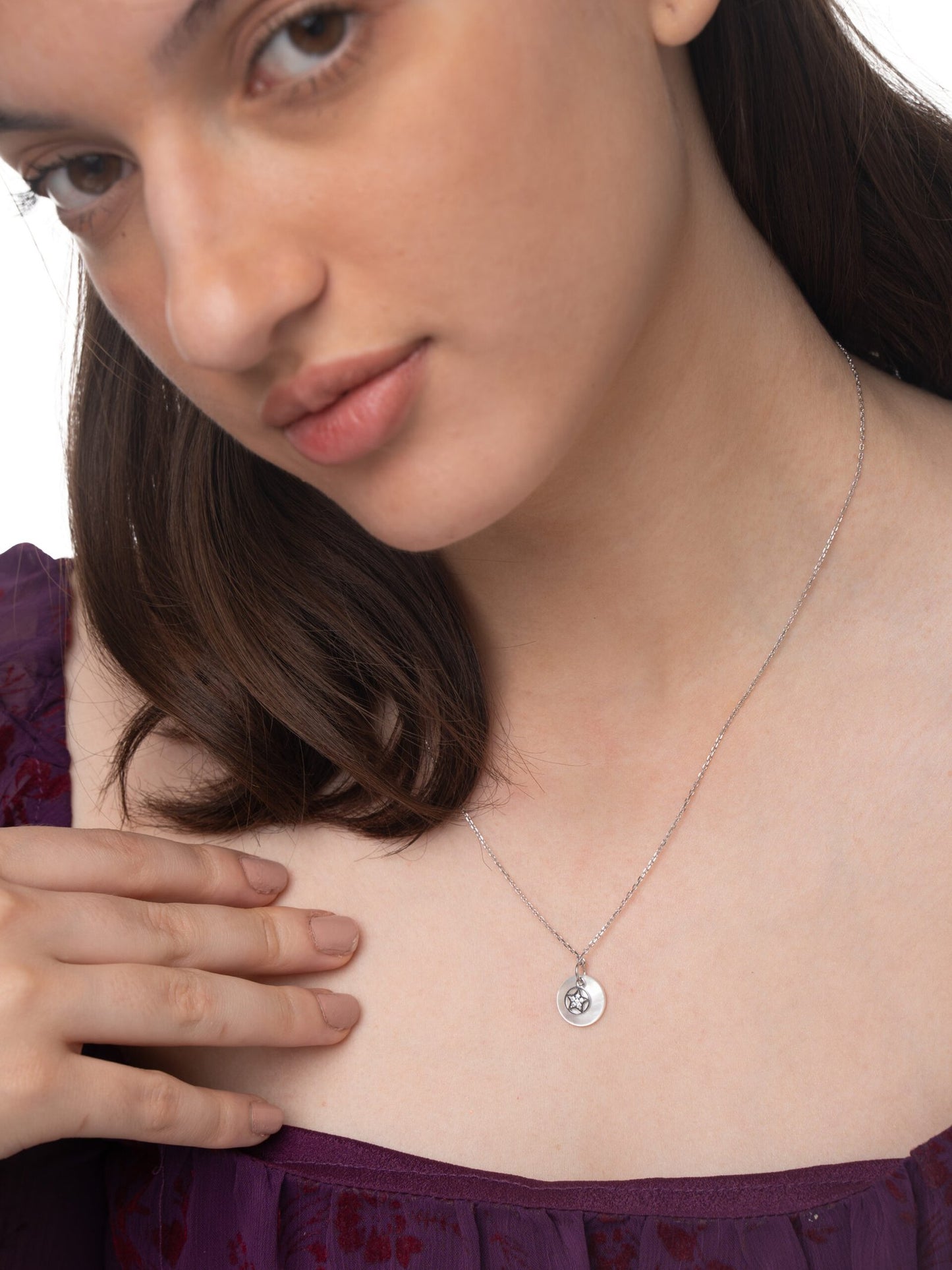NECKLACE WITH MOP ST 925ST - 11054