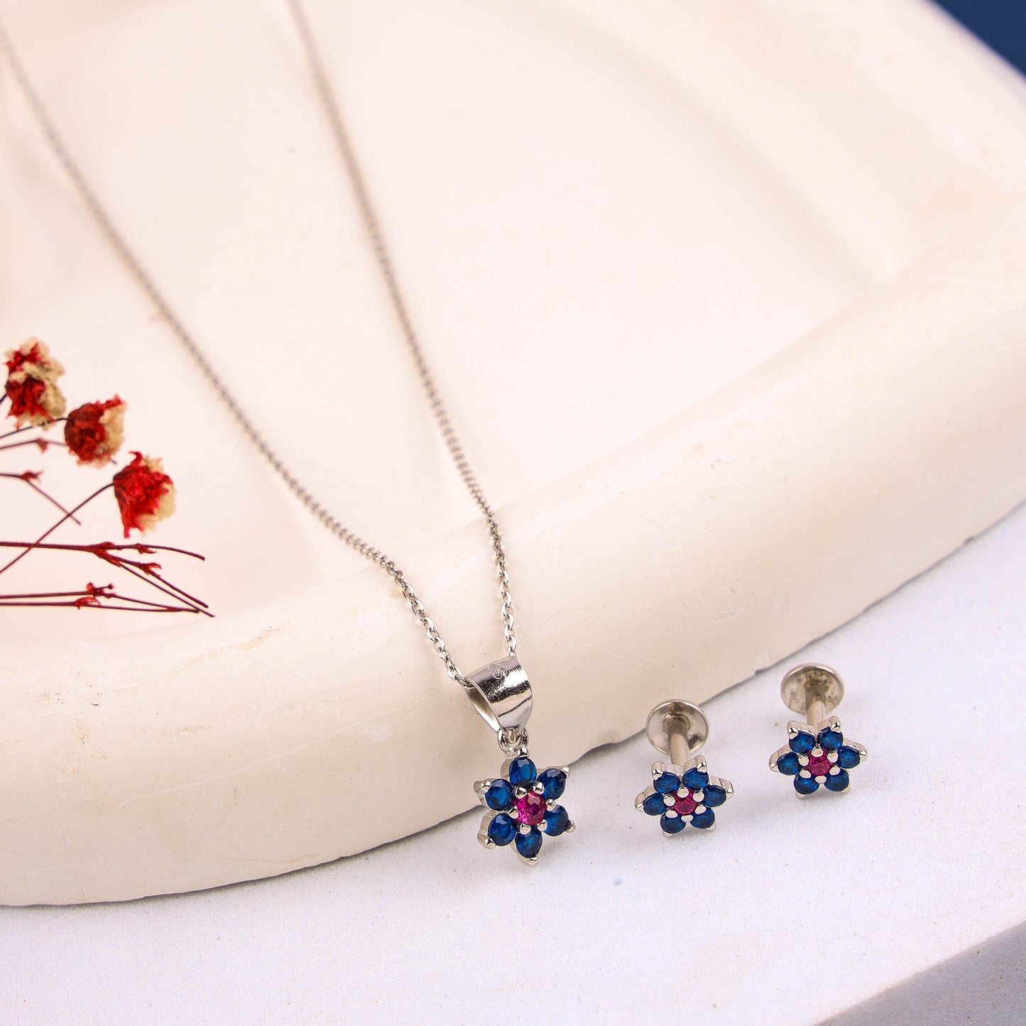 EARING PENDENT SET MICRO 925ST | NAKSHATRA DESIGN - 200228