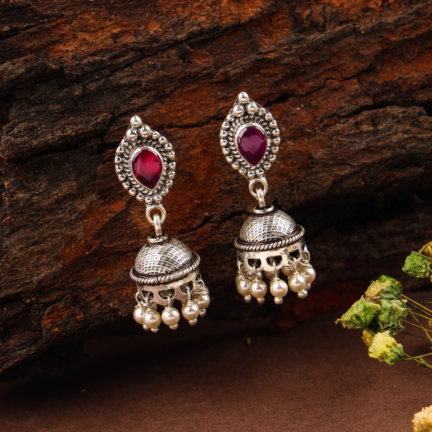 JHUMKAS OXI PEARL 925ST | 200663-PI