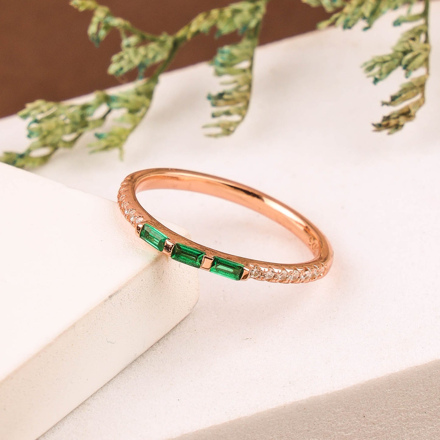 RING MICRO CZ 925ST F | Rose Gold Plated Elegance - 200557