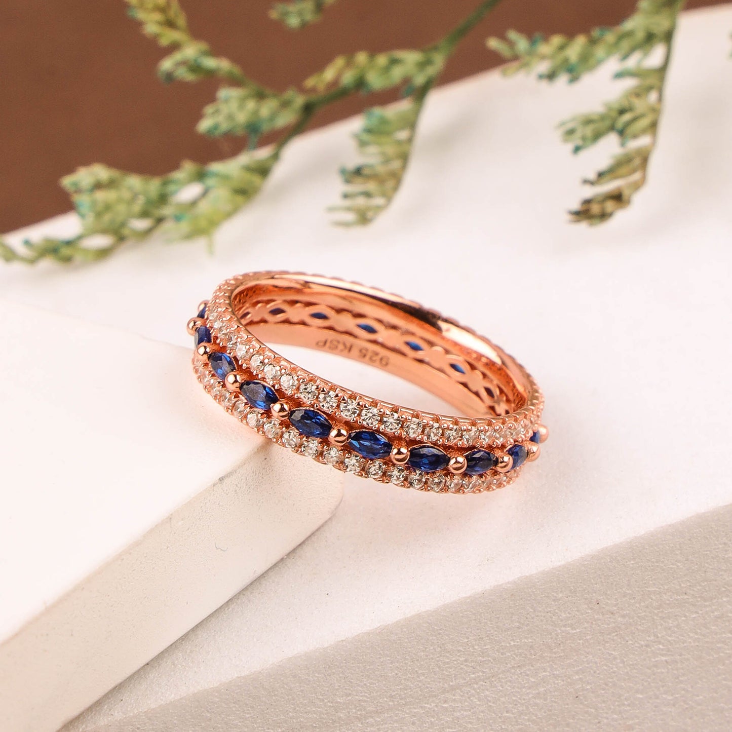 RING MICRO CZ 925ST F | Rose Gold Plated Elegance - 200612