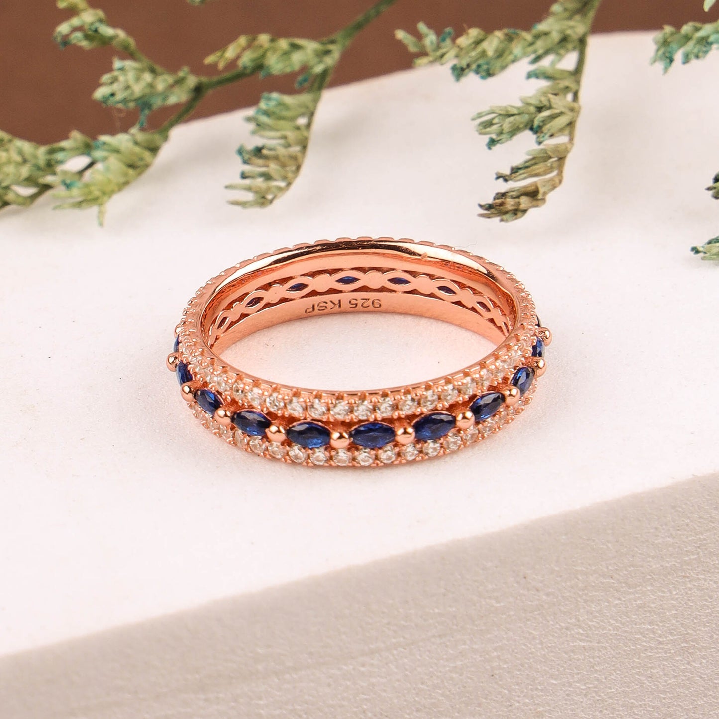 RING MICRO CZ 925ST F | Rose Gold Plated Elegance - 200612