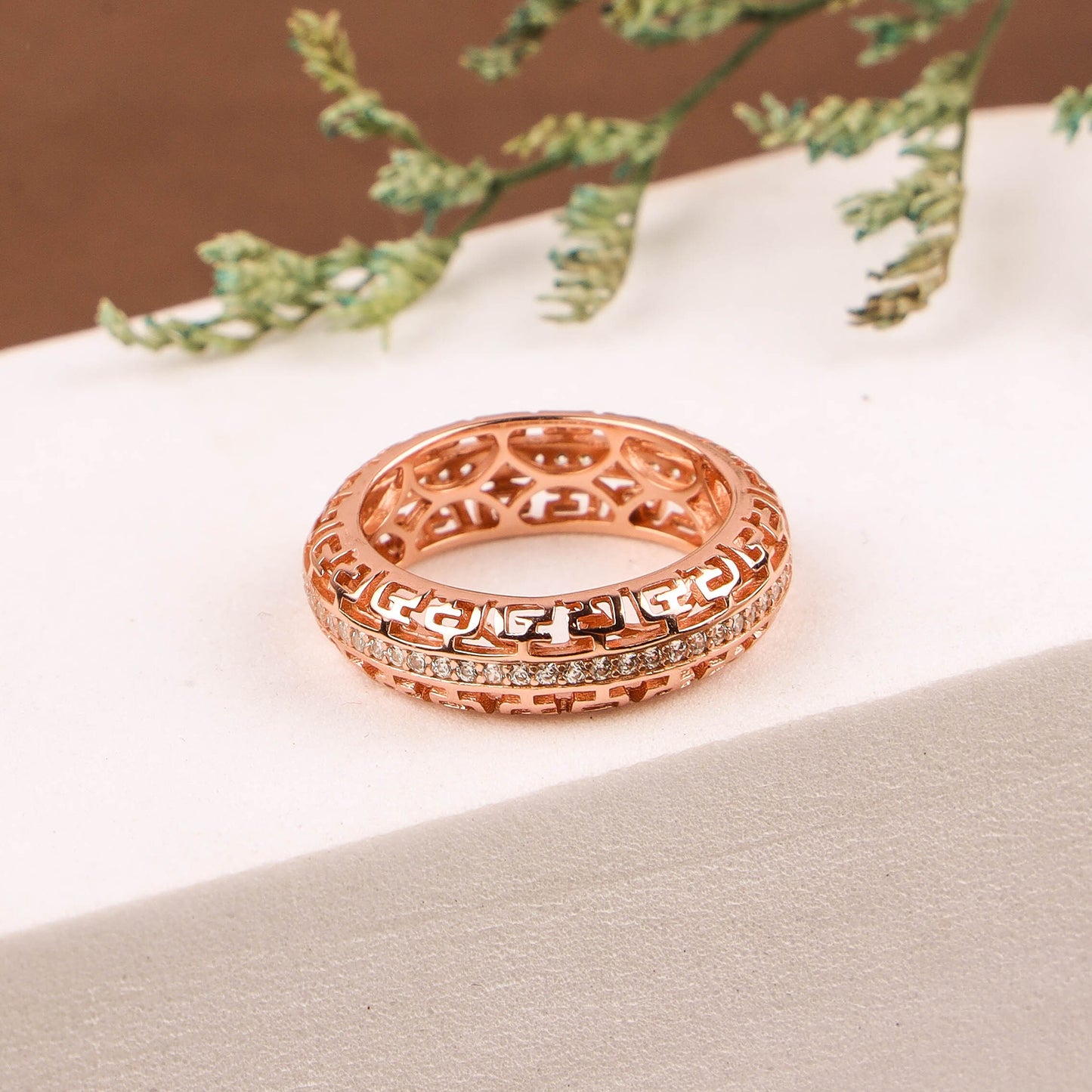 RING MICRO CZ 925ST F | Rose Gold Plated Elegance - 200610