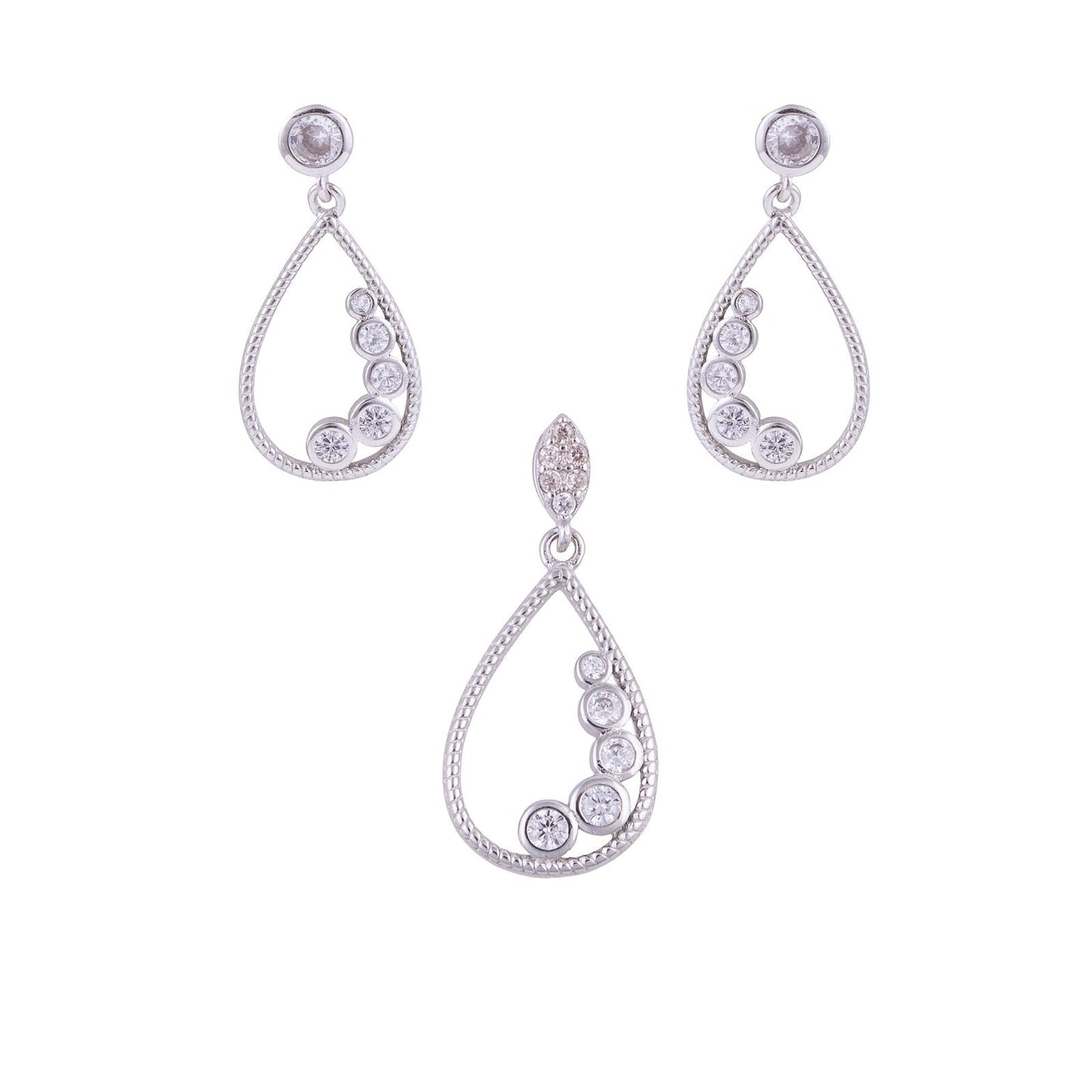 EARING PENDENT MICRO CZ SET 925ST -10529