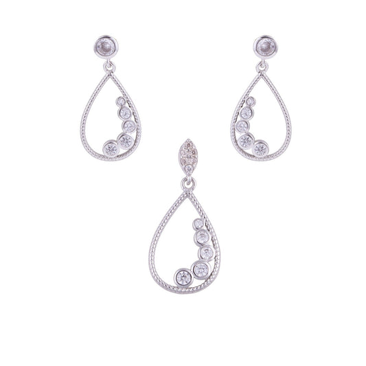 EARING PENDENT MICRO CZ SET 925ST -10529