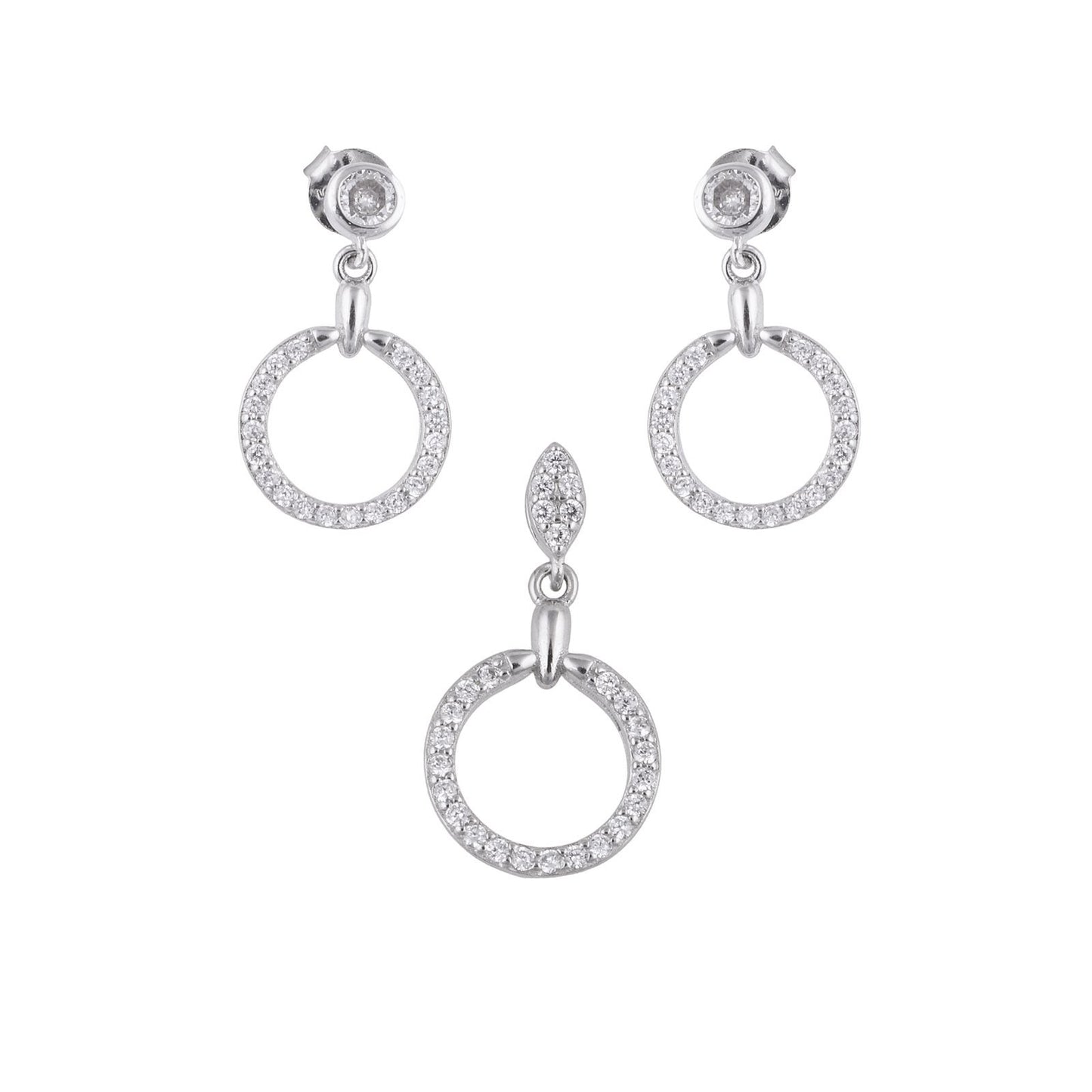 EARING PENDENT MICRO CZ SET 925ST -10533