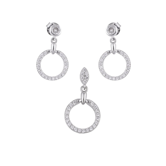EARING PENDENT MICRO CZ SET 925ST -10533