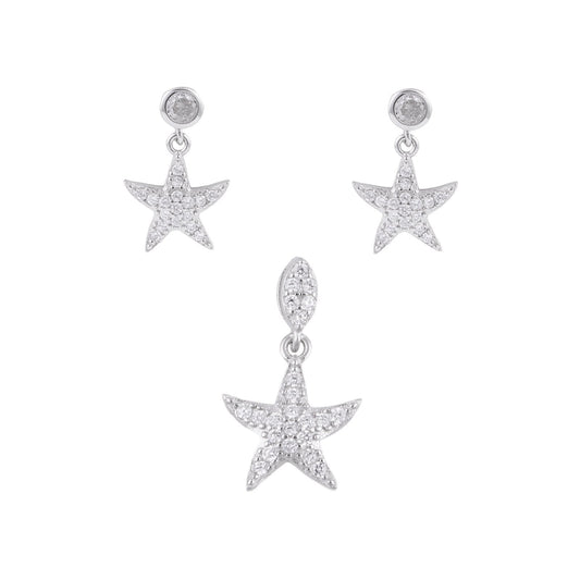 EARING PENDENT MICRO CZ SET 925ST -10535