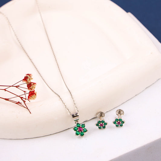 EARING PENDENT SET MICRO 925ST | NAKSHATRA DESIGN - 200228-GP