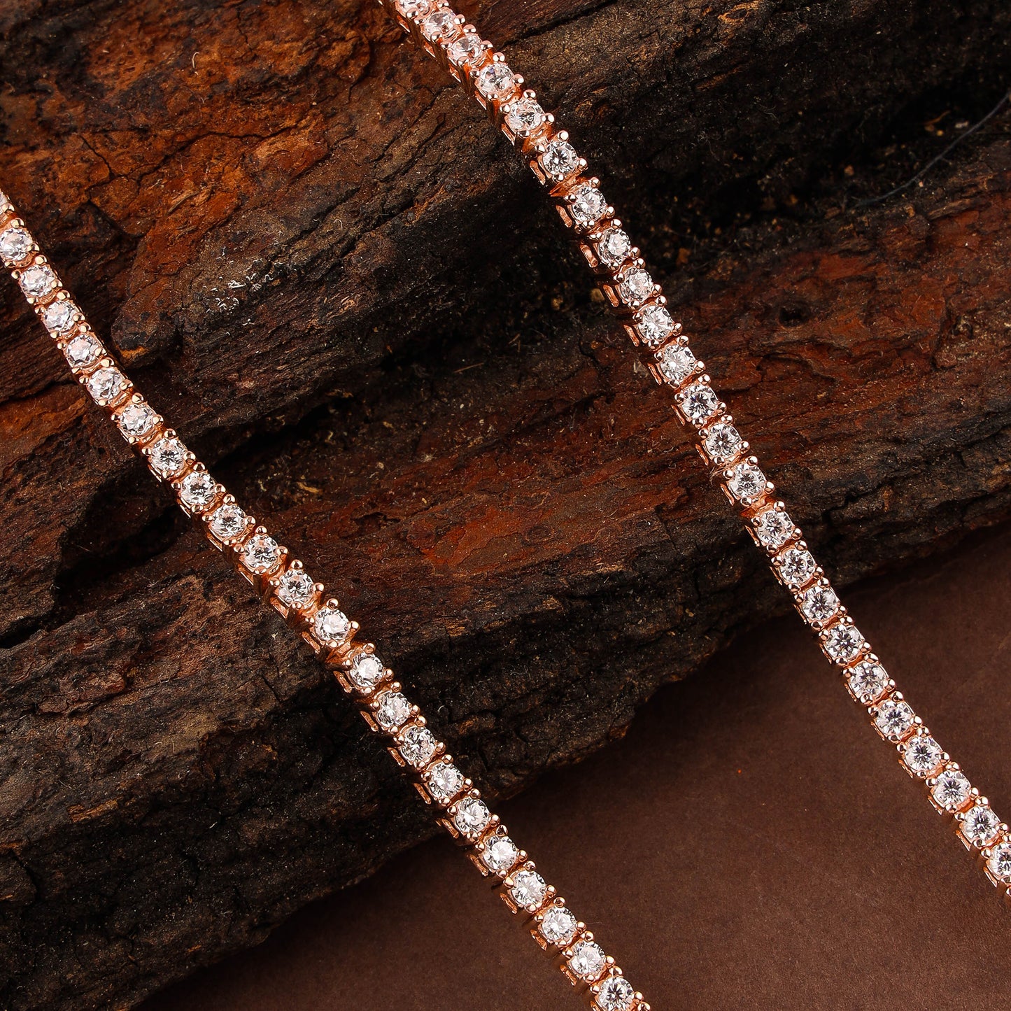 ANKLET CZ SOLITARE 925ST RG/RH |Rose Gold-Toned - 200473