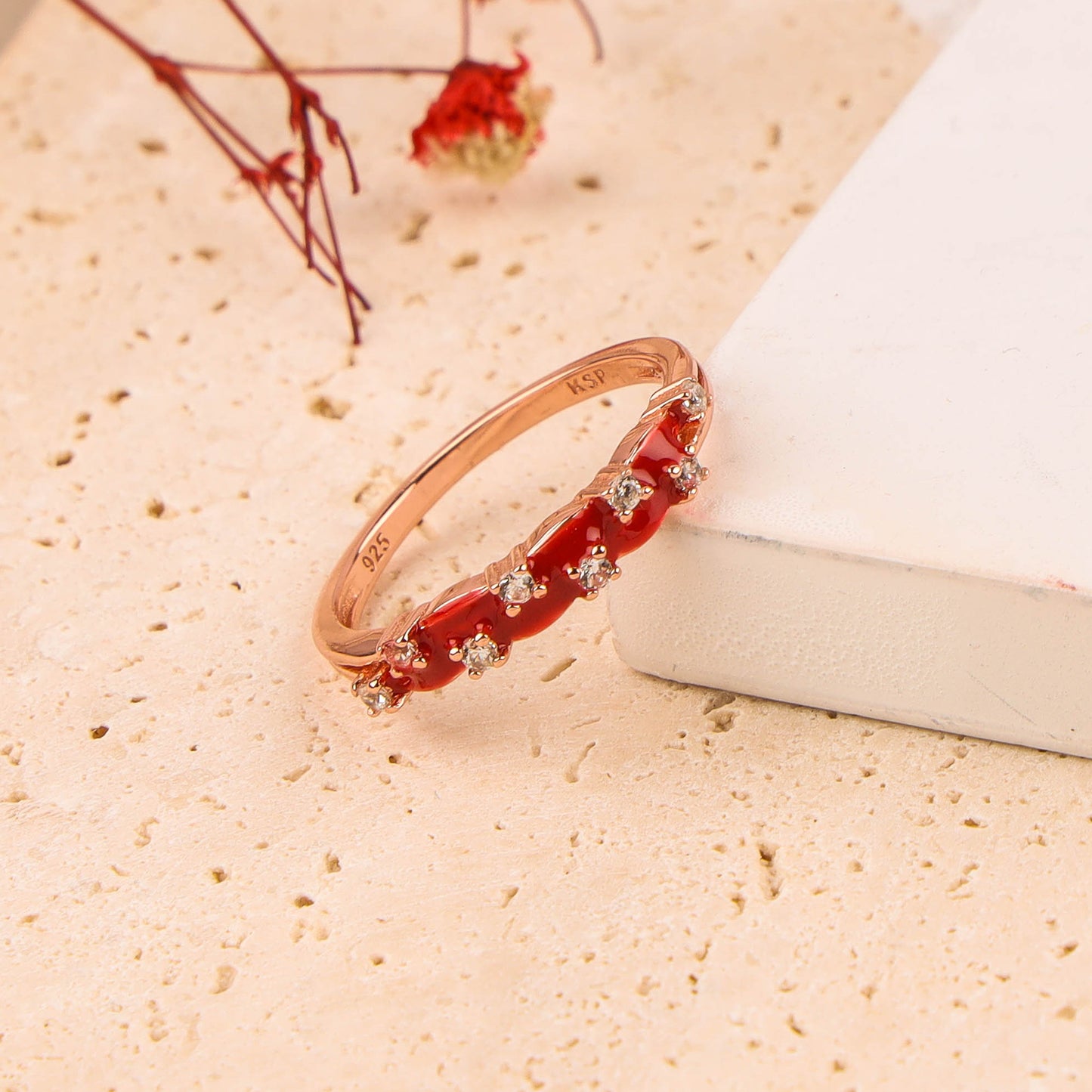 RING MICRO CZ 925ST F  | Rose Gold Plated Elegance - 200694