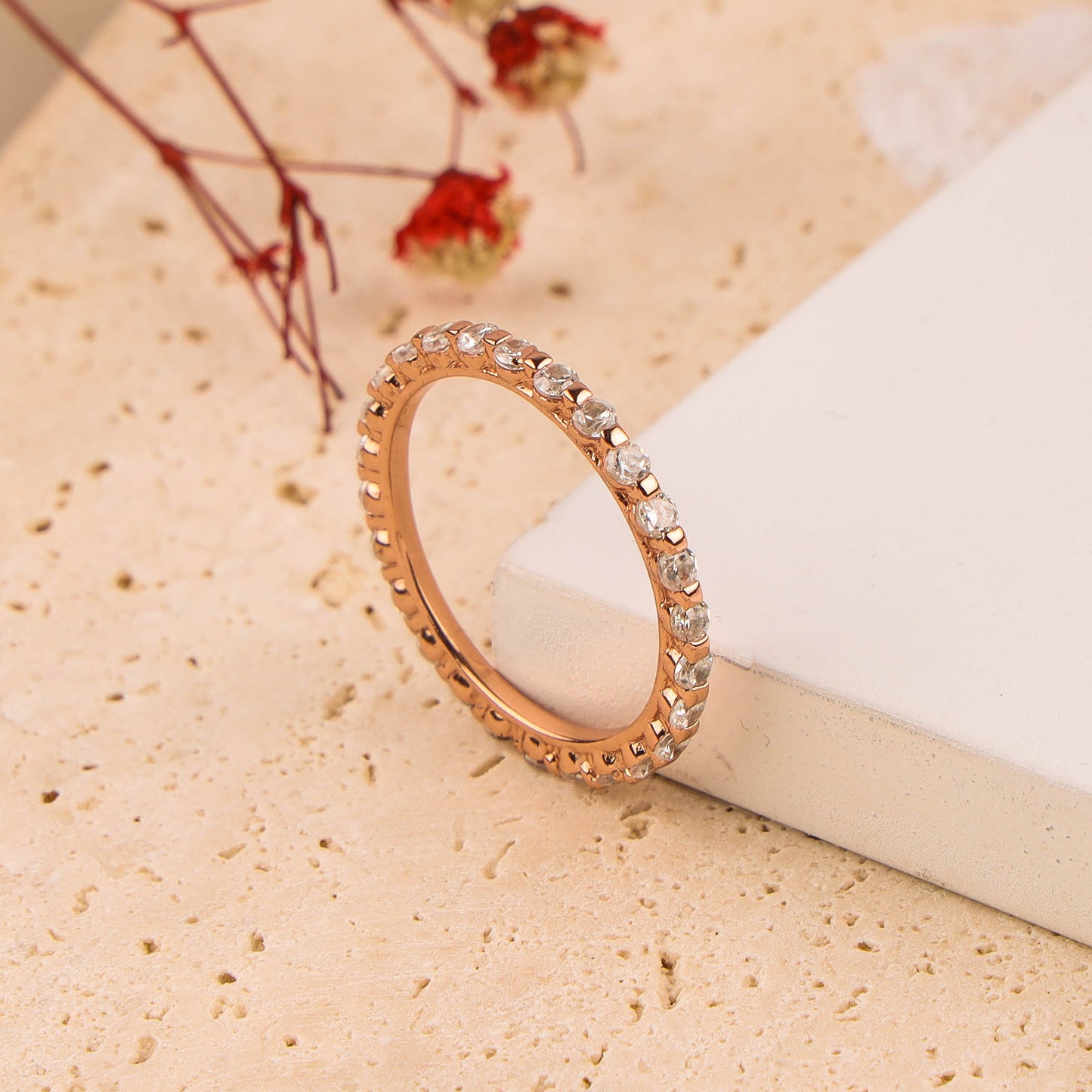 RING MICRO CZ 925ST F  | Rose Gold Plated Elegance - 200691