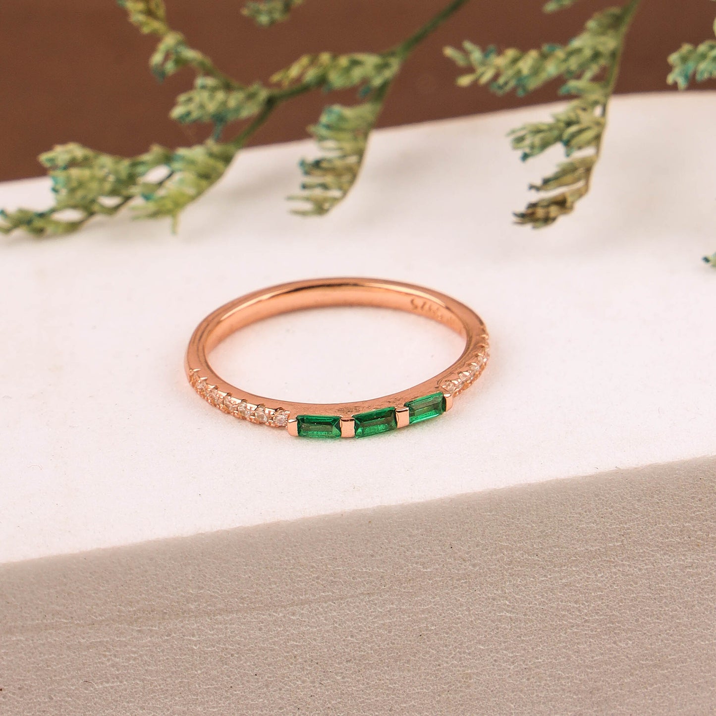 RING MICRO CZ 925ST F  | Rose Gold Plated Elegance - 200557