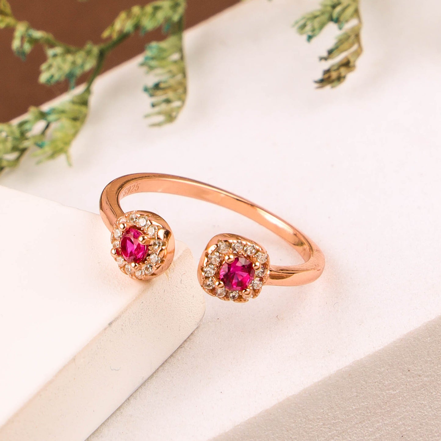 RING MICRO CZ 925ST F  | Rose Gold Plated Elegance - 200608