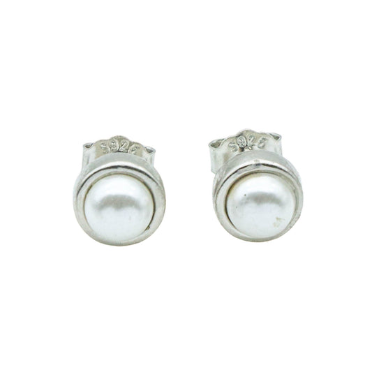 STUDS SEMIPEARL925ST F - 10143