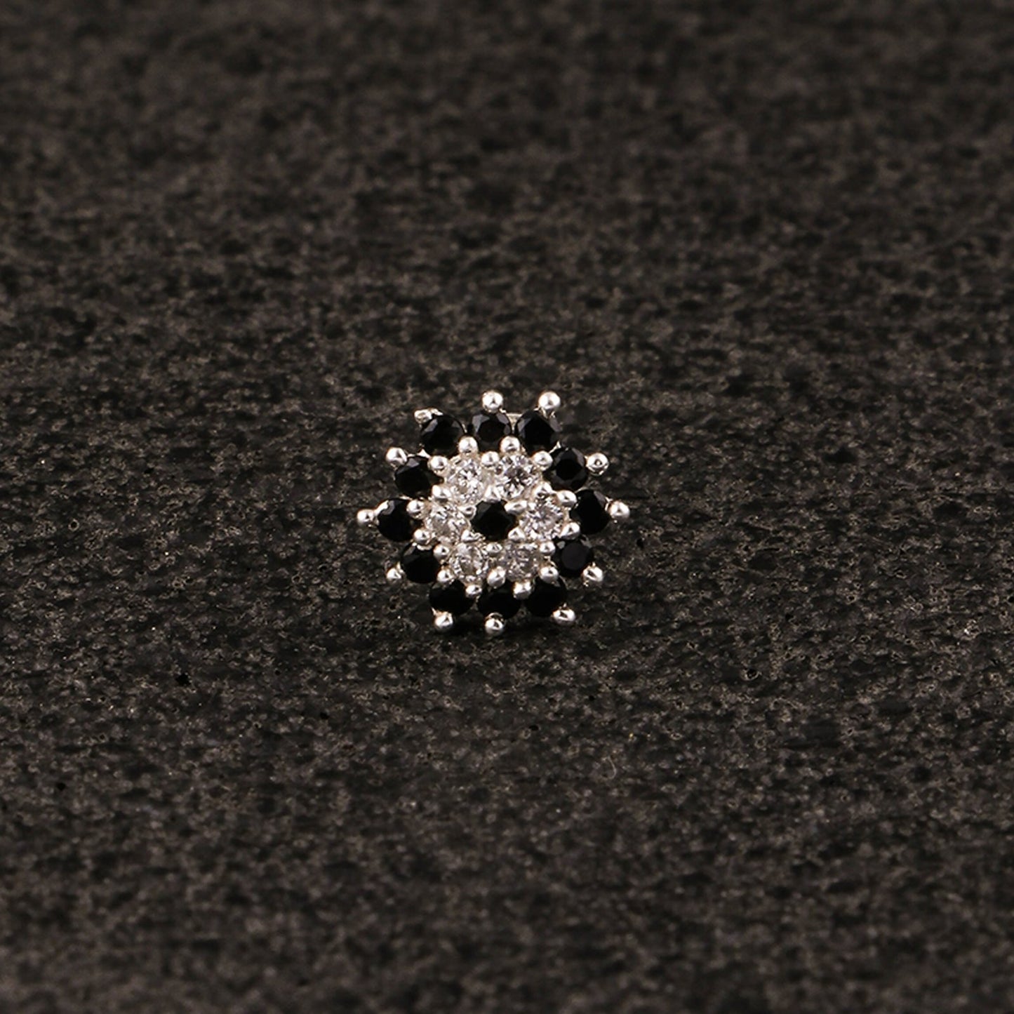 Introducing Our Elegant Pure Silver South Screw Nosepin - 11079 BLK
