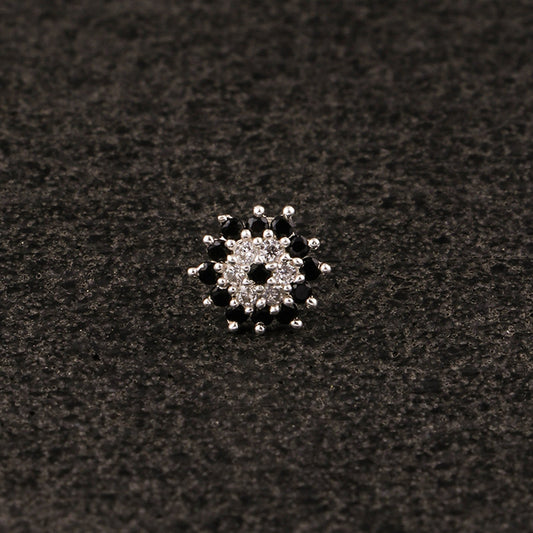 Introducing Our Elegant Pure Silver South Screw Nosepin - 11079 BLK