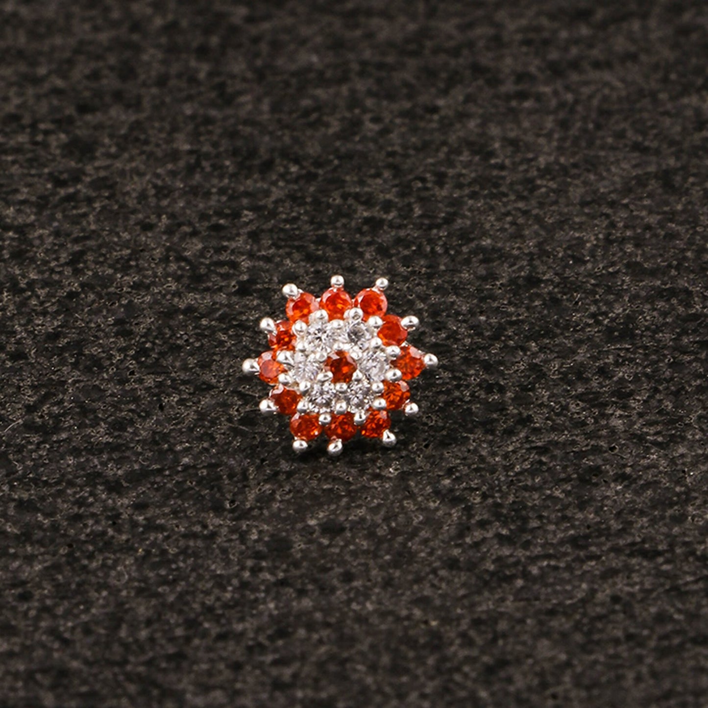 Introducing Our Elegant Pure Silver South Screw Nosepin - 11079 ORG