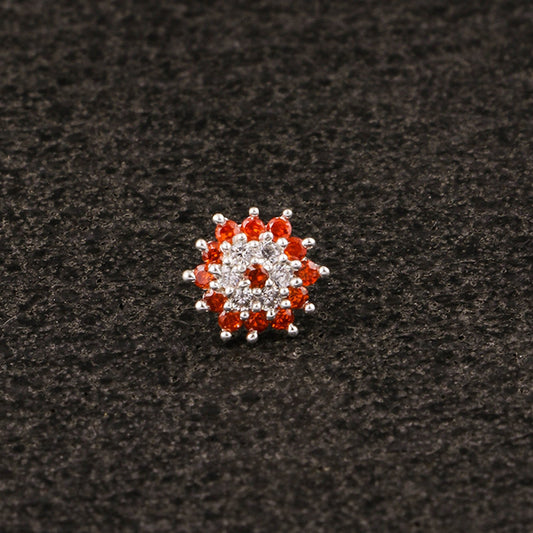 Introducing Our Elegant Pure Silver South Screw Nosepin - 11079 ORG